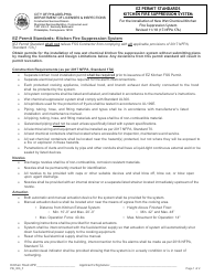 Document preview: Form PB_006_F Ez Permit Standards - Kitchen Fire Suppression System - City of Philadelphia, Pennsylvania