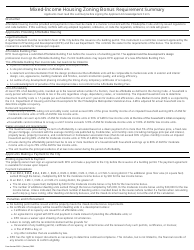 Mixed-Income Housing Zoning Bonus Applicant Acknowledgement Form - City of Philadelphia, Pennsylvania, Page 2