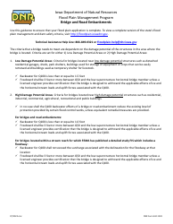 Document preview: DNR Form 542-1023 Bridge and Road Embankments - Flood Plain Management Program - Iowa