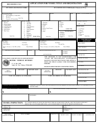 Document preview: Form MVD-10003 Application for Vessel Title and Registration - New Mexico