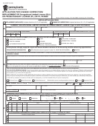 Form DL-80OP Application for Change/Correction/Replacement of Occupational Limited License (Oll) or Probationary License (Pl) or Pl Permit - Pennsylvania
