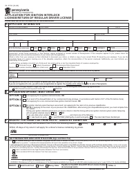 Form DL-3731 Application for Ignition Interlock License/Return of Regular Driver License - Pennsylvania