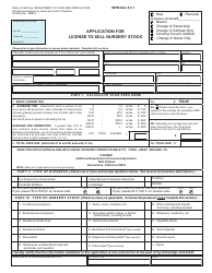 Form 64-029 Application for License to Sell Nursery Stock - California