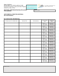 Form 69-001 Industrial Hemp Registration Application for Growers - California, Page 3