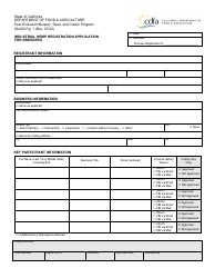 Form 69-002 Industrial Hemp Registration Application for Breeders - California
