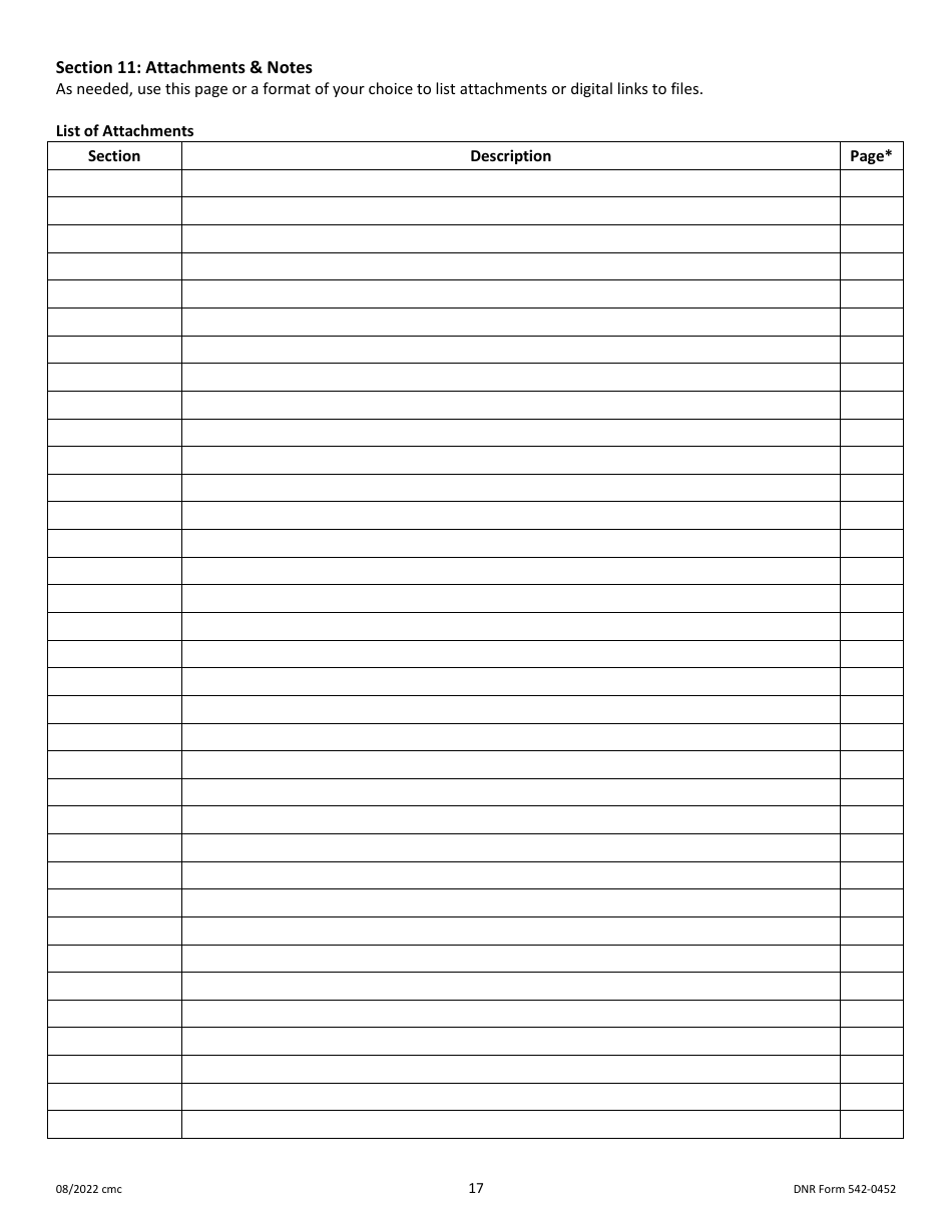 DNR Form 542-0452 Iowa Solid Waste Comprehensive Planning Plan Update Form - Iowa, Page 17