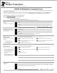 Document preview: Covid-19 Retaliation Complaint Form - City of Philadelphia, Pennsylvania