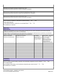 DCYF Formulario 13-001A Informe Medico Elaborado Por El Solicitante - Washington (Spanish), Page 2