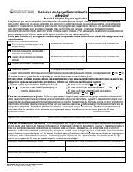 Document preview: DCYF Formulario 14-545 Solicitud De Apoyo Extendido a La Adopcion - Washington (Spanish)