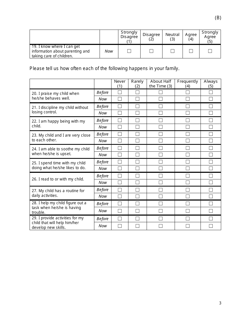 Form B Attachment 8 Protective Factors Instrument - New York, Page 3