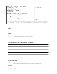 Form CR-004 Request for Copy of Confidential Information Pur Pc964 - County of Yolo, California