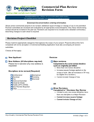 Commercial Plan Review Revision Form - City of Austin, Texas