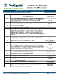 Electrical Plan Review Commercial Checklist - City of Austin, Texas, Page 2