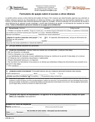 Document preview: Formulario DTF-29 Formulario De Quejas Sobre El Acceso a Otros Idiomas - New York (Spanish)