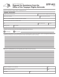 Document preview: Form DTF-911 Request for Assistance From the Office of the Taxpayer Rights Advocate - New York
