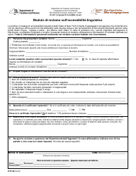Document preview: Form DTF-29 Language Access Complaint Form - New York (Italian)