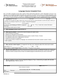 Document preview: Form DTF-29 Language Access Complaint Form - New York