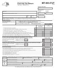 Document preview: Form MT-903-FUT Fuel Use Tax Return - New York