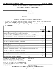 Document preview: Form CCL0060 Case Management Order - Category 2 Cases - Cook County, Illinois