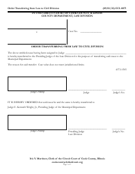 Document preview: Form CCL0075 Order Transferring From Law to Civil Division - Cook County, Illinois