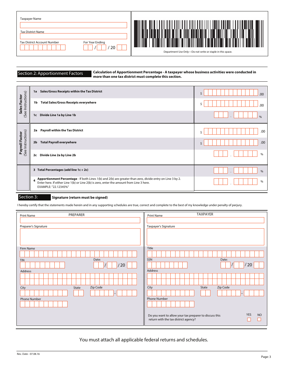 Form OLS Download Fillable PDF or Fill Online Occupational License Fee Return Single Tax