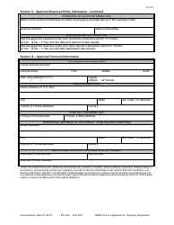 Form DBPR LA4 Application for Temporary Registration - Florida, Page 3