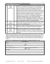 Form DBPR LA4 Application for Temporary Registration - Florida, Page 5