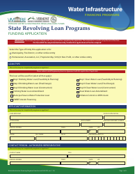Funding Application - State Revolving Loan Programs - Vermont