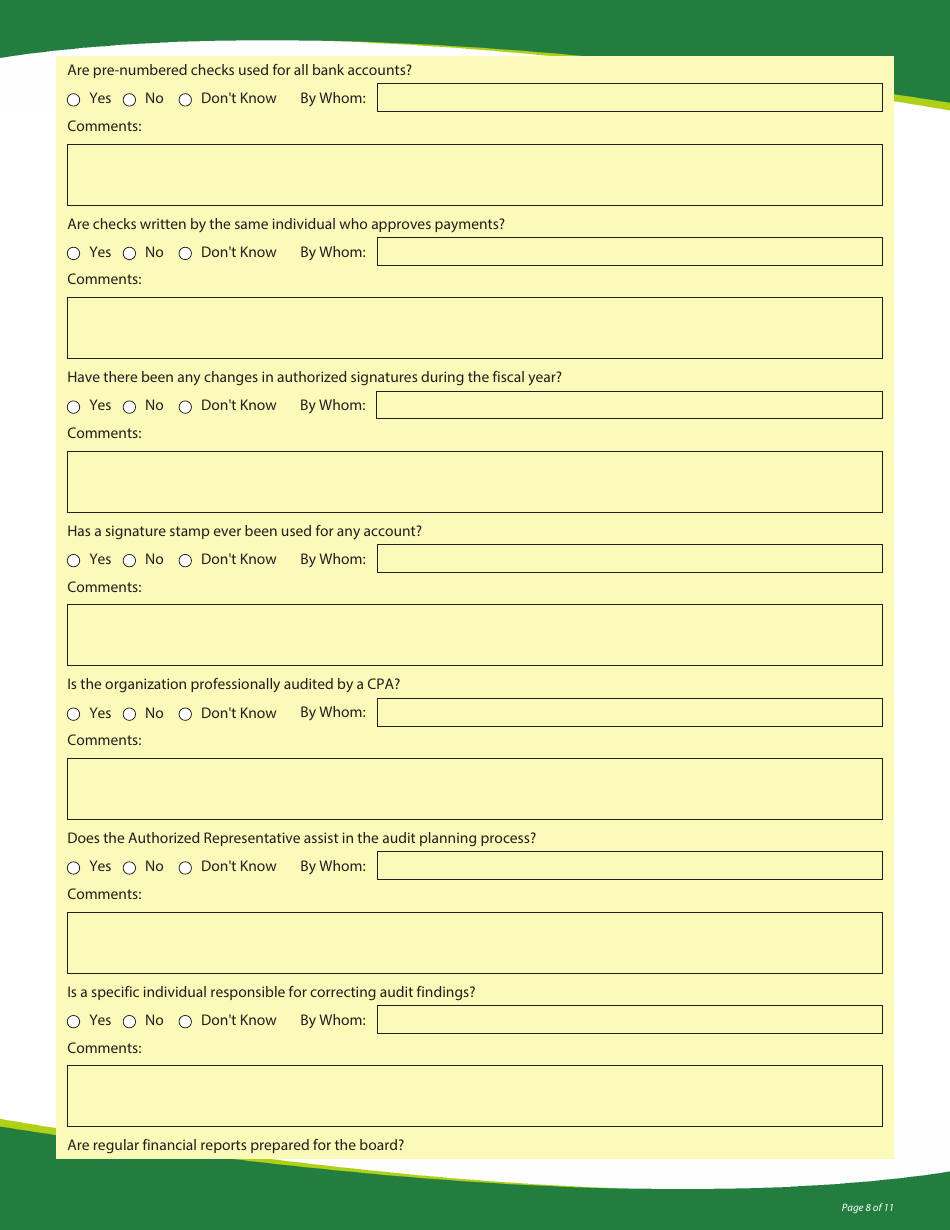 Funding Application - State Revolving Loan Programs - Vermont, Page 8