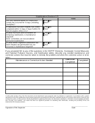 Construction Site Stormwater Inspection Checklist - Nevada, Page 3