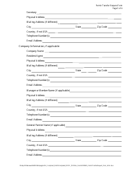 Reclamation Permit Transfer Request Form - Nevada, Page 3