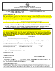 Quarterly Videoconferencing Notarization Principal Expense Report Form - Zero Expense Short Form - North Carolina