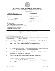 Document preview: Form LB-385 Request to Resume Mediation - Tennessee
