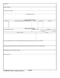 AF Form 3569 USAF Heritage Program (Usafhp) Volunteer Application/Registration, Page 2