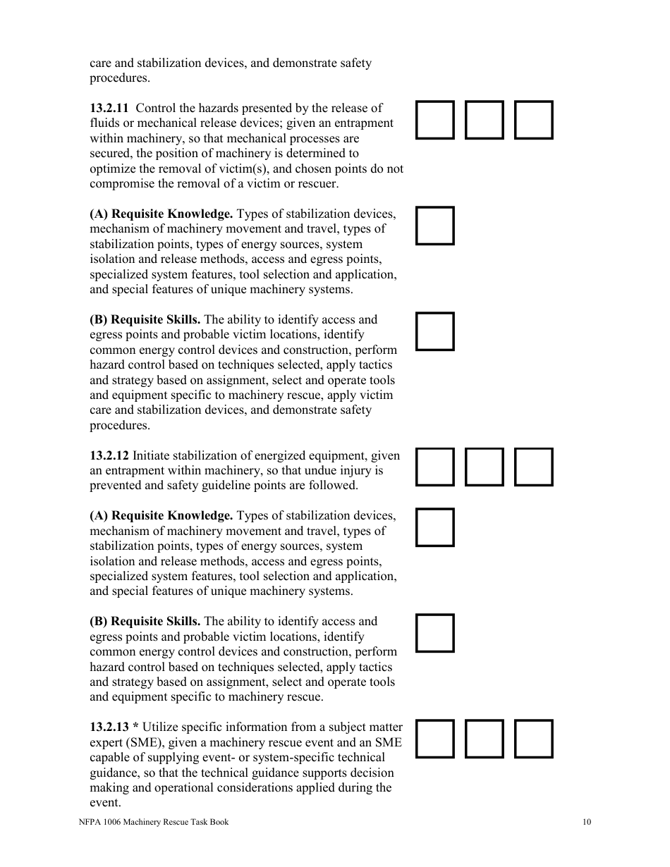 NFPA Machinery Rescue Task Book - Oregon, Page 10