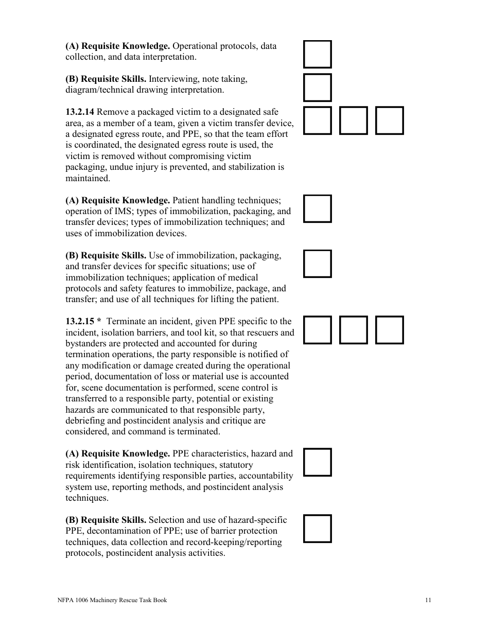 NFPA Machinery Rescue Task Book - Oregon, Page 11