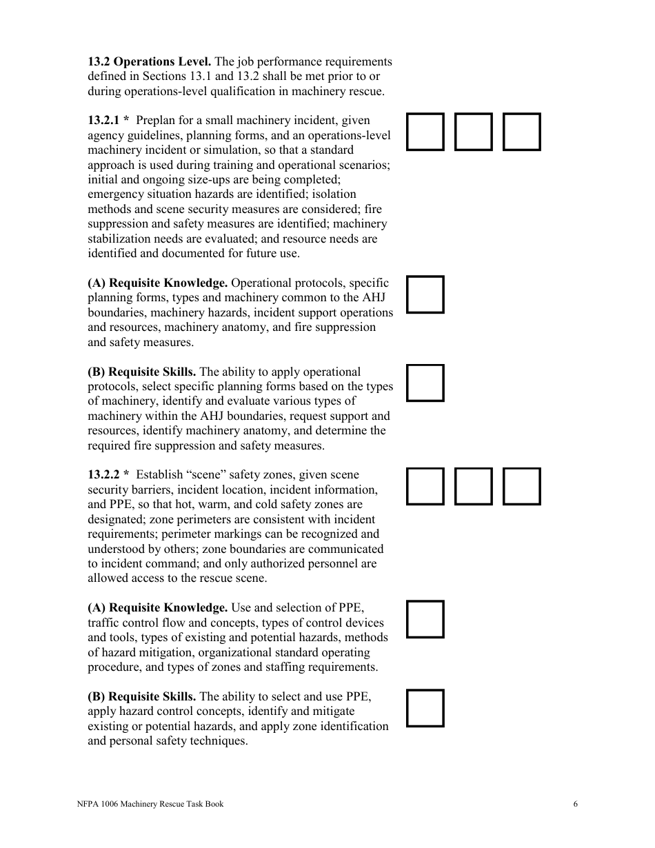 NFPA Machinery Rescue Task Book - Oregon, Page 6