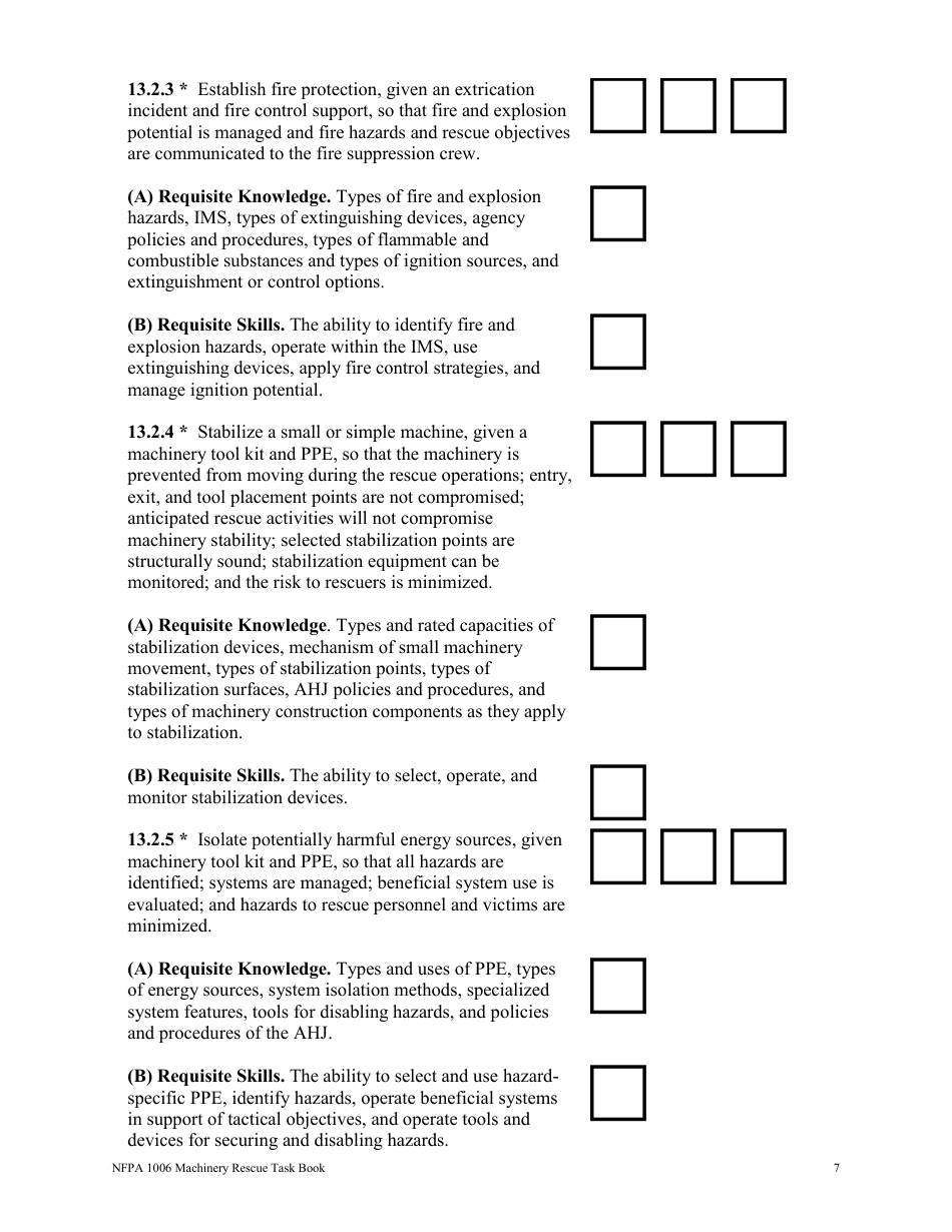 NFPA Machinery Rescue Task Book - Oregon, Page 7