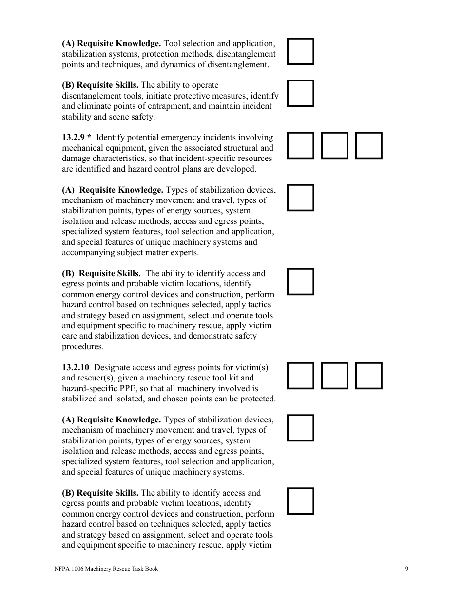 NFPA Machinery Rescue Task Book - Oregon, Page 9