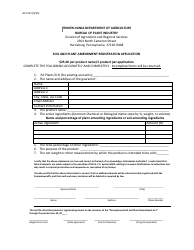 Form API-221 Soil and Plant Amendment Registration Application - Pennsylvania