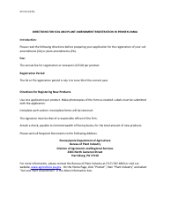 Form API-221 Soil and Plant Amendment Registration Application - Pennsylvania, Page 2