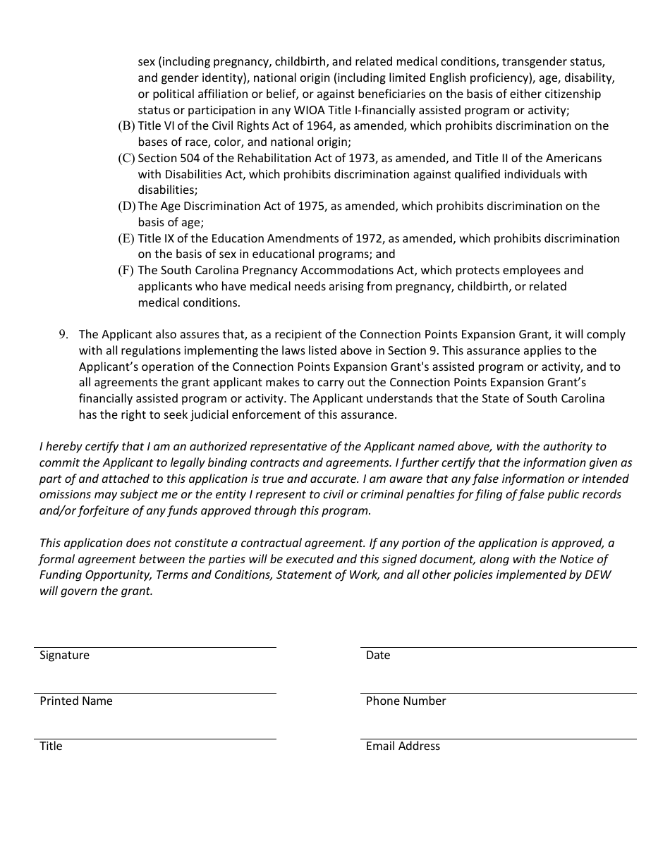 Connection Points Expansion Grant - South Carolina, Page 11