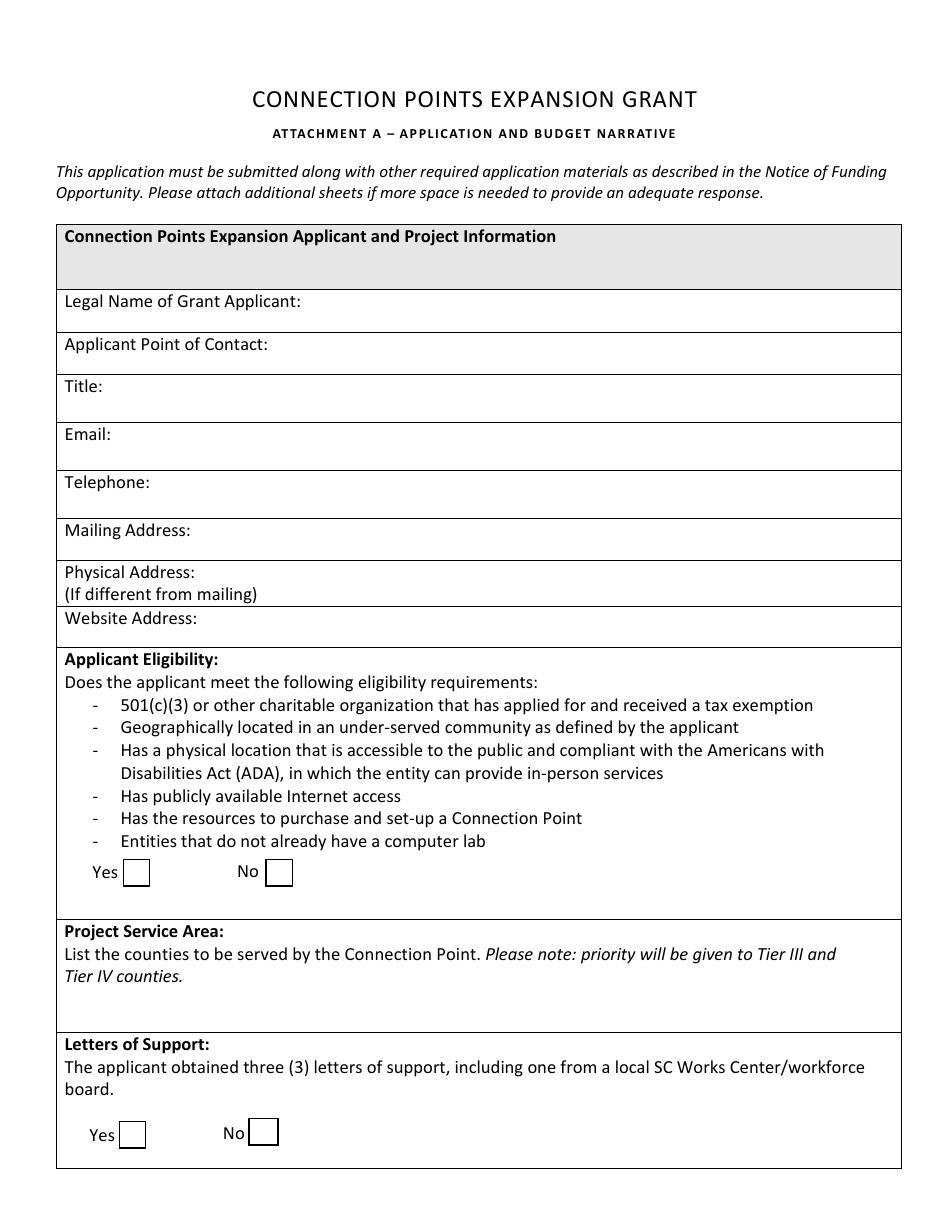 Connection Points Expansion Grant - South Carolina, Page 4