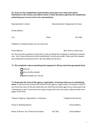 Office of Equal Opportunity Complaint Information Form - South Carolina, Page 2