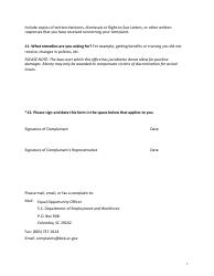 Office of Equal Opportunity Complaint Information Form - South Carolina, Page 7