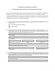 Office of Equal Opportunity Grievance and Complaint Information Form - South Carolina
