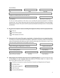 Office of Equal Opportunity Grievance and Complaint Information Form - South Carolina, Page 2