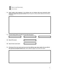 Office of Equal Opportunity Grievance and Complaint Information Form - South Carolina, Page 3