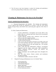 Bid Specifications for Cleaning &amp; Maintenance Services - City of Zion, Illinois, Page 3