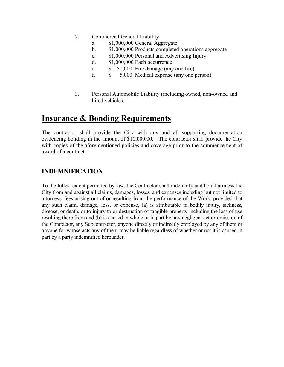 Bid Specifications for Cleaning  Maintenance Services - City of Zion, Illinois, Page 6